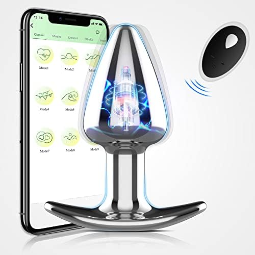DANKIS Vibrating Butt Plug, Prostate Massagers with App & Remote Control Anal Sex Toys, 9 Vibration Modes Anal Plug Sex Toys for Men & Women, Prostate Adult Toys, Adult Sex Toys & Games