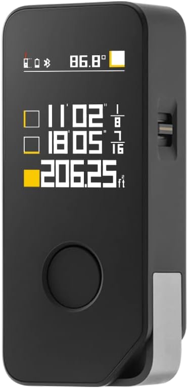 HOTO Laser Measure Pro with Bluetooth, Real-time Measuring, USB-C Rechargeable, 5 Modes, LCD Color Screen, 850mAh, 164ft, M/Ft/in Unit, High Precision Laser Measurement Tool with Virtual Ruler