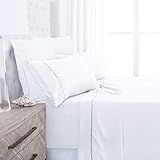 Beckham Hotel Collection Luxury Soft Brushed 1700 Series Microfiber Sheet Set - Hypoallergenic - California King - White