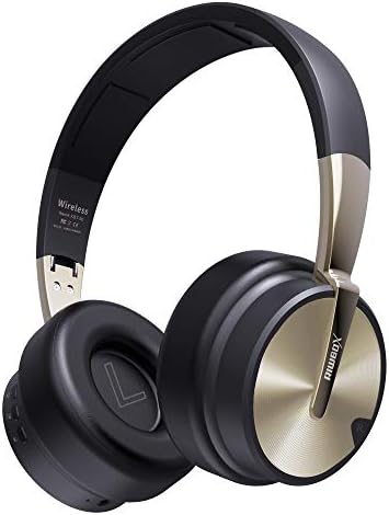 Bluetooth Headphones Riwbox Xbt 90 Foldable Wireless Bluetooth Headphones Over Ear Hi Fi Stereo Wireless Headset With Mic Tf Card And Volume Control For Pc Cell Phones Tv Tablet Black Gold Amazon Co Uk Electronics Photo