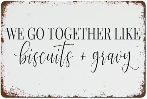 YoyaVex Funny Vintage Metal Tin Sign We Go Together Like