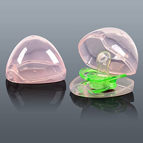 Xthuge Pacifier Box,Pacifier Case,Pacifier Holder Case,Pacifier Clip,Pacifier Container For Travel,Bpa Free,Pacifier Accessories 2 Pack （Light Pink） #TOP1