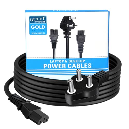 Image of 3 Meter 3 Pin PC Power Cable 18AWG IEC Mains Kettle Lead Replacement Cord for Desktop /Monitor /Printer - Black