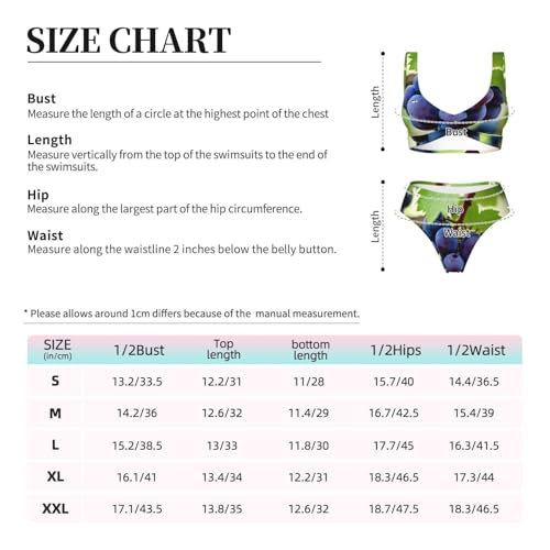 Ensemble de bikini 2 pièces gainant taille haute imprimé raisin - 6