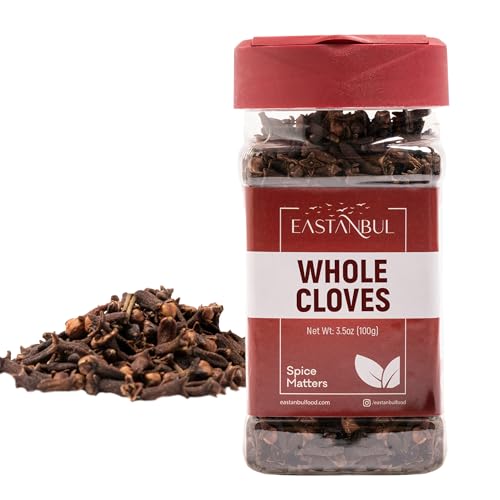 Eastanbul Whole Cloves, Mediterranean Clove for Hair Growth, Natural Dried Clavos de Olor, Perfect for Baking, Pickling, Desserts, Tea, Natural, Vegan, Non GMO, 3.5oz