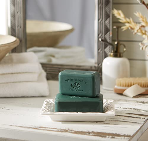 Image of Pre de Provence Artisanal Soap Bar, Natural French Skincare, Enriched with Organic Shea Butter, Quad Milled for Rich, Smooth & Moisturizing Lather, Noble Fir, 5.3 Ounce