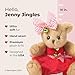 Bearington Jenny Jingles Christmas Plush, 10 Inch Teddy Bear Stuffed Animal, Ballerina Teddy Bear