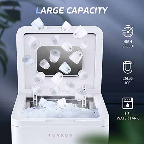 Máquina portátil de hielo compacta TENXOE blanca miniatura 6