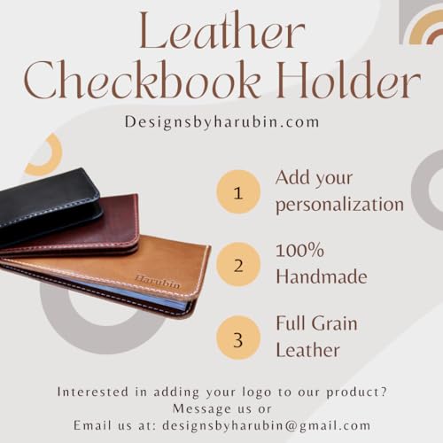Leather Checkbook Holder with Free Personalization | Slim leather Checkbook Wallet | Leather Checkbook Cover | Anniversary Gift2