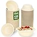 Neyimqr 125 Pack 12 OZ Paper Bowls, Natural Compostable Disposable Soup Bowls, Eco-Friendly Bagasse Serving Plates and Bowls for Hot Food or Cold Use 1