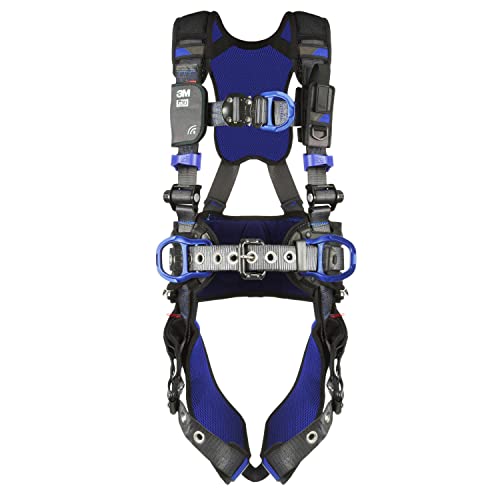 3M 1113177 DBI-SALA ExoFit X300 Comfort Wind Energy Climbing Positioning Safety Harness, Wind Energy Fall Protection, Aluminum Back and Front D-Ring,Leg Tongue Buckle,Quick-Connect Chest Buckle,Large