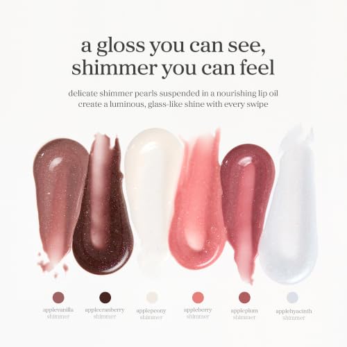 Image of NOONI Applehyacinth Lip Oil Shimmer - Plumping Clear Glossy Lip Oil