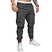 HaoDong Mens Fashion Joggers Sports Pants - Cotton Cargo Pants Sweatpants Trousers Mens Long Pants Darkgrey