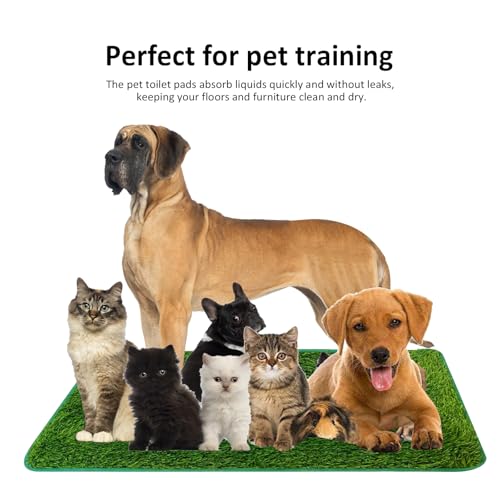Hundeklo Wiederverwendbar, 71x46 cm Waschbar Hundetoilette Hunde Welpenklo Leicht Reinigen Trainingsunterlagen mit Kunstrasen für Balkon Zuhause Wohnung