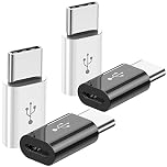 Adapter Micro USB to USB C (4 Pack), Micro-USB Female to USB-C Male Adapter