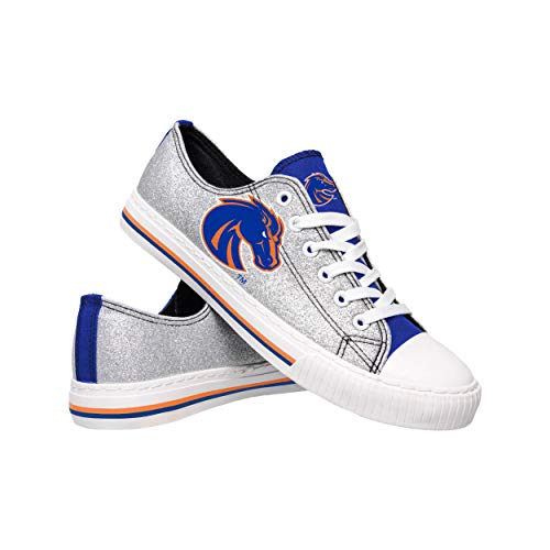 FOCO Boise State Broncos NCAA Womens Glitter Low Top Canvas Shoes - 9
