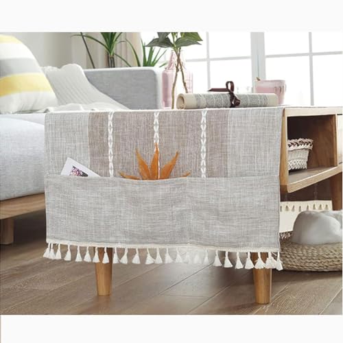 Nappe coton et lin anti-tache : protégez votre table basse encombrée