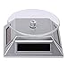 Easyinsmile 360°Rotating Turntable Jewelry Display Stand Solar or AA Battery(Not Included) Powered Display for Jewelry Watch Phone (Silver)