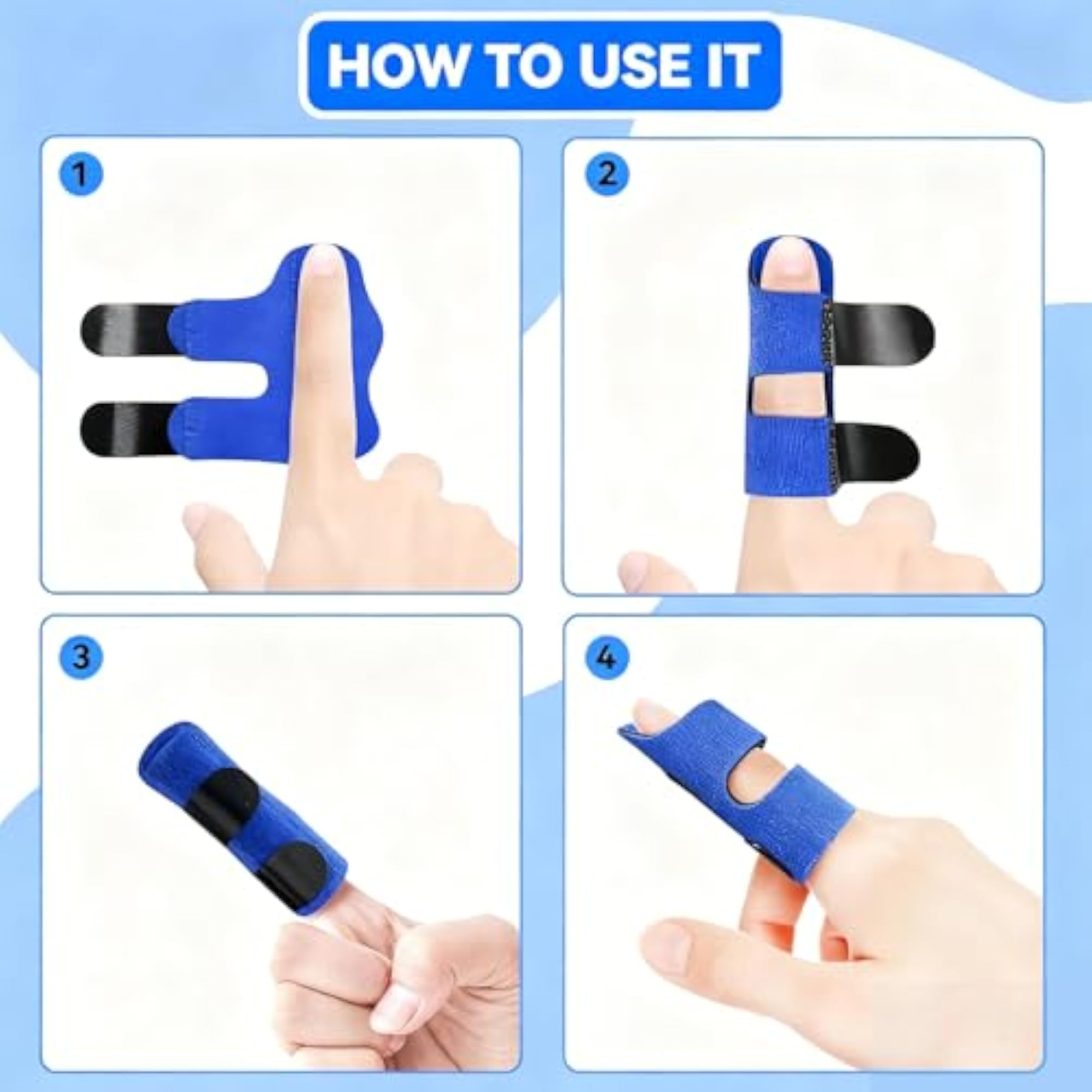 2PCS Adjustable Finger Splint Support for Pain Relief