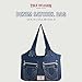 True Religion Women's Satchel Bag, Denim Crossbody Purse Handbag with Adjustable Removable Shoulder Strap, Blue