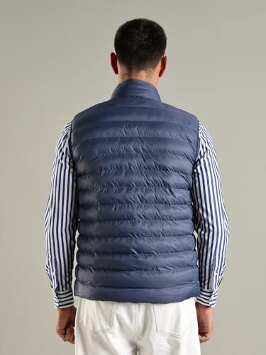 Image of Solid nylon regular fit jacket