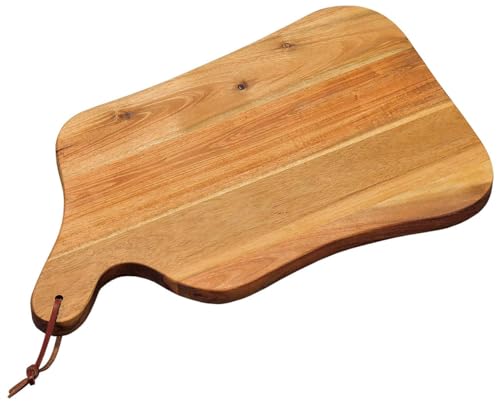 KESPER | Schneid- und Servierbrett, Material: Akazienholz, Maße: 37,5 x 23 x 1,5 cm, Farbe: Braun, Natur | 28611