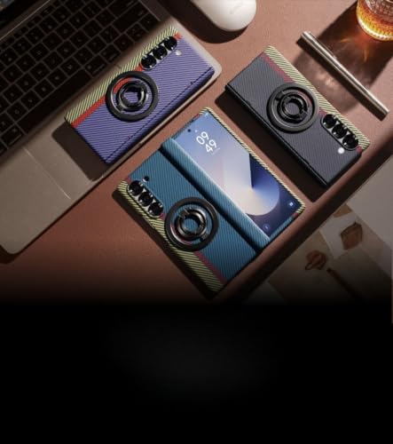 Coque Samsung Galaxy Z Fold 7 pli 7 protection charnière carbone bleu - 2