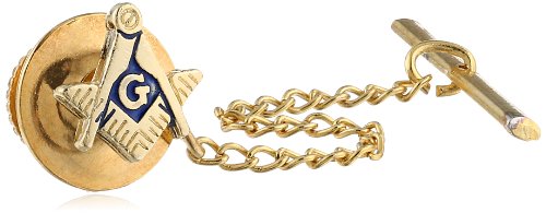 Status Men's Tie Tac Small Masonic Compass, Gold, One Size