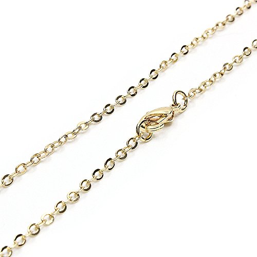 Pack Of 100 Gold Plated Brass Cable Chains For Jewelry Making 18-30 Inch (26 Inch (2Mm)) #TOP28
