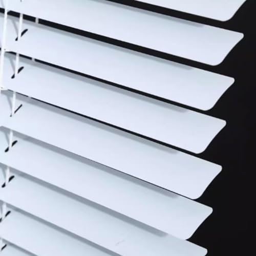 White Venetian Blinds - Aluminium Horizontal 25mm Slats for Windows, Blackout Shutters, Easy Fit Curtains - Multiple Sizes (85×100cm/33*39in)