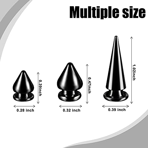 image for Hicarer 170 Pieces Multiple Sizes Cone Spikes Screwback Studs Rivets L