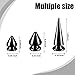 170 Pieces Multiple Sizes Cone Spikes Screwback Studs Rivets Large Medium Small Metal Tree Spikes Studs for Punk Style Clothing Accessories DIY Craft Decoration (Black)
