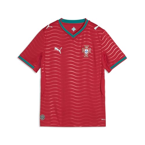 PUMA Jungen Fpf Home Jersey Replica Jr Trikots Club Red-Green Lagoon 140 EU
