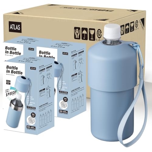 �A�g���X �y�b�g�{�g���z���_�[ ���� 500ml 650ml �ۗ� �ۉ� �y�b�g�{�g���N�[���[ �^��f�M �X�g���b�v�t�� �X�e�����X �y�b�g�{�g���J�o�[ �p�`�y�b�g�{�g���Ή� �{�g���C���{�g�� �X���[�L�[�u���[ ABIB-A2SBL-24P