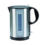 SUNTEC Hervidor de agua electrico | Calentador para 1,5 litros | Tetera electrica de acero con control de temperatura | Calienta para infusiones como te o cafe con leche en pocos segundos | WAK-9905