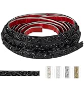 Zefuriam Black Peel and Stick Crown Molding Trim, 0.8" x 16.4 FT (1 Pack), Flexible Self-Adhesive...