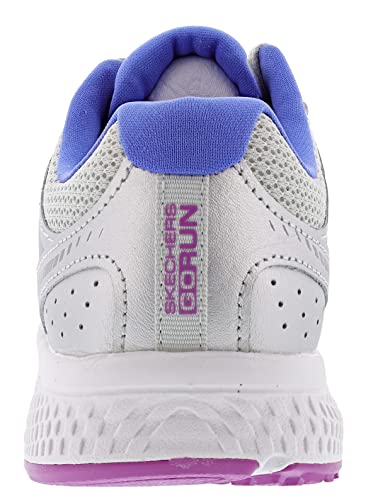 Skechers Skechers Women's GO Run CONSISTENT-Chandra Sneaker, Silver/Purple, 8 W
