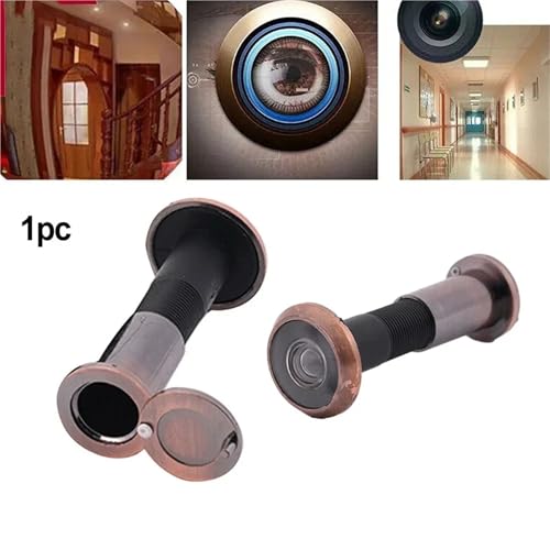 2 Pcs Mirilla para puerta con lente de vidrio y ángulo amplio de 200 grados para seguridad y mejora del hogar miniatura 3