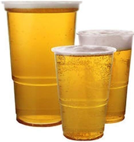 We Can Source It Ltd® - 1000 x Clear Strong Plastic Pint Cups Disposable Beer Glasses Tumblers