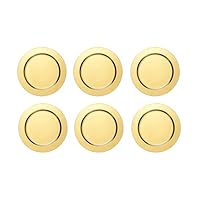 Echtwerk Set van 2 hoge kwaliteit roestvrij stalen serveerborden, goud editie, 33,2 cm