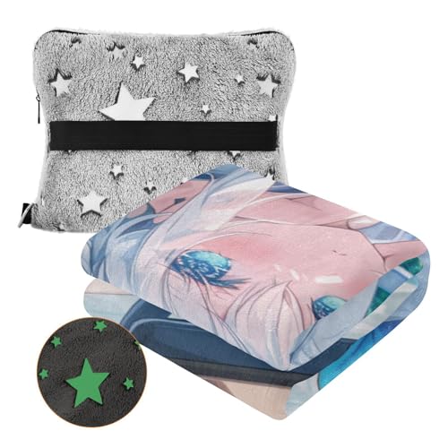 Couverture douce contre le froid plaid renard bleu isolant