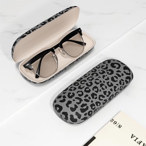 Image of Eyeglasses Case, Portable Hard Shell Protective Case for Glasses, Eyeglass Holder Box for Women with Cleaning Cloth