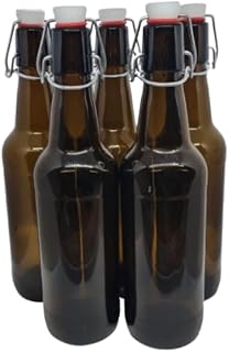 Braunglas Bierflasche 500 ml mit Bügelverschluss aus Kunststoff 10 Stück