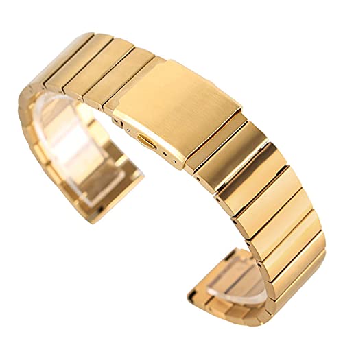 Bracelet en acier inoxydable argent noir et or rose ajustable pour montre