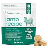 smallbatch Pets Freeze Dried Raw Dog Food, Lamb Recipe, 14 oz, Organic High Protein Dog Food, Grain Free, Made in The USA, Humanely Raised Meat, Single Protein, for Picky Eaters, Hydrate & Serve