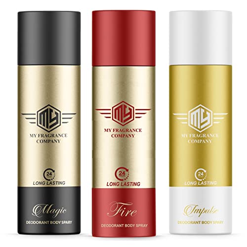 Image of Original Magic, Fire, Impulse Deodorants Set For Men | Fresh and Authentic Fragrance | Long Lasting Deo (165ml Each, Combo of 3)