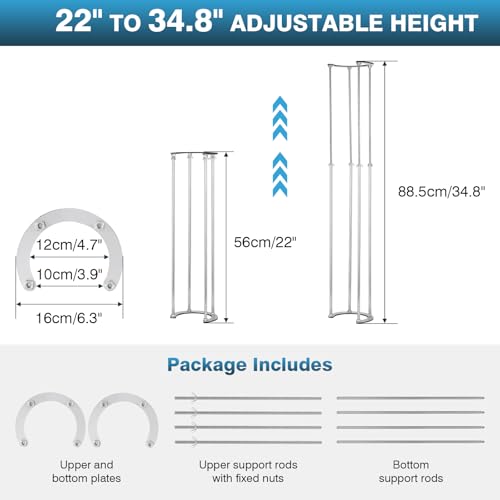 IRONWALLS Undermount Sink Brackets Adjustable, 22" to 34.8" Stainless Steel Under Mount Sink Support Brackets Legs Pole for Kitchen Bathroom, Sink Repair System