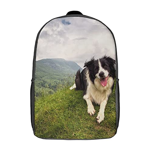 Sac à dos scolaire cartable pour enfants et adolescents 17 pouces Border Classic imprimé 3D