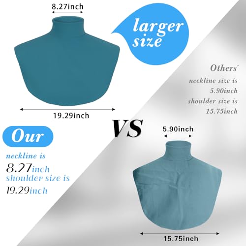 Image of Cutecrop Turtleneck Dickey Extra Large Fake Collar Detachable Dickey Collar Half Mock Turtleneck for Men Women
