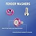 JDMSPEED 20 Pcs Purple CNC Billet Aluminum Fender Washer Engine Bay Dress Up Kit